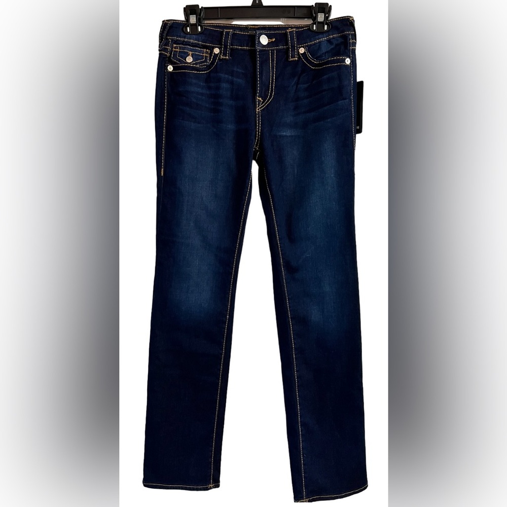 NWT True Religion Billie Mid Rise Jeans Size 28 Inseam 32”